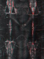 Anaglyph of the complete Shroud Of Turin.